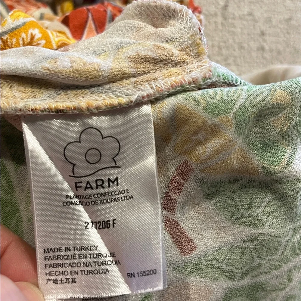 FARM Rio Anthropologie Mosaic Tapered Pants Green Tropical Size Small - Picture 11 of 13